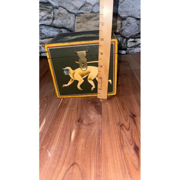 Vintage Hand Painted Monkey Treasure Box - Picture 11 of 11